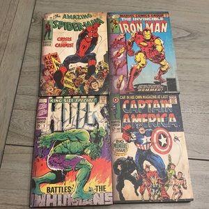 4 marvel comics superhero wall hangings